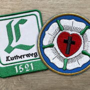 Gestickte Patches vom Lutherweg im Set