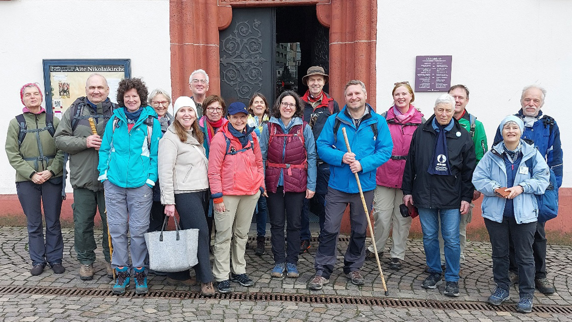 Gruppe Pilgerer beim anpilgern 2024